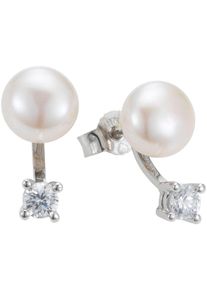 ADRIANA Damen Paar Ohrstecker "Schmuck Geschenk Silber 925 Ohrringe Sanremo, S11", Silber 925 (Sterlingsilber)-Perlen, weiß, Silber 925