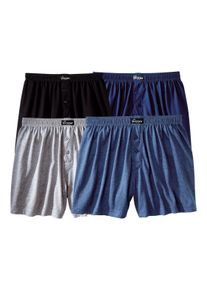 Le Jogger Herren Weiter Boxer, Gr. 3, blau, Jersey, Obermaterial: 100% Baumwolle, unifarben, Unterhosen, aus angenehm weicher Baumwoll-Qualität