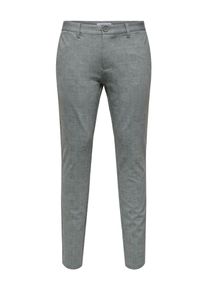 Only & Sons ONLY & SONS Herren Chinohose "ONSMARK SLIM CHECK 020919 PANT NOOS", grün, modisch, Gr. 28, unifarben, Web, Obermaterial: 64% Viskose, 31% Polyester,