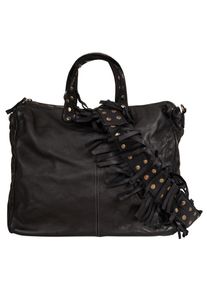 Samantha Look Damen Umhängetasche, schwarz, Leder, vintage, Taschen, echt Leder, Made in Italy