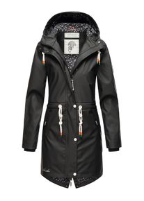 Navahoo Damen Regenjacke "Tropical Stormoo", schwarz, modisch, Gr. XL, Obermaterial: 70% Polyester, 30% Polyurethan, Innenfutter: 100% Polyester,