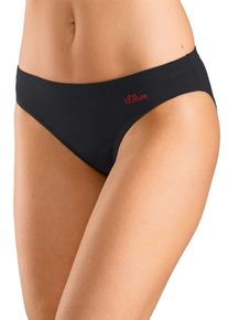 s.Oliver Damen Bikinislip, Gr. 32, schwarz, Jersey, Obermaterial: 90% Baumwolle, 10% Elasthan (LYCRA), unifarben, Unterhosen, aus elastischer