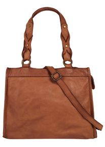 Samantha Look Damen Shopper, braun, Leder, vintage, Taschen, echt Leder, Made in Italy