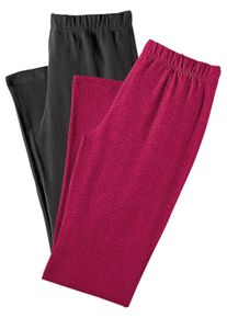 Vivance ACTIVE Damen Caprihose, Gr. 32, rosa, Single Jersey, Obermaterial: 95% Baumwolle, 5% Elasthan, unifarben, Basic, Hosen, mit Gummibund,