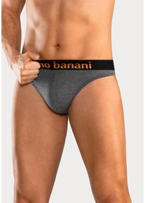 Bruno Banani Herren String, Gr. S, bunt, Jersey, Obermaterial: 95% Baumwolle, 5% Elasthan, unifarben, Unterhosen, mit Streifen Logo Webbund
