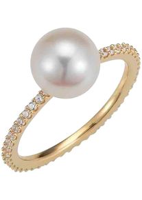 ADRIANA Damen Perlenring "Schmuck Geschenk Silber 925 Fingerring Ring Genua, G1-90, G1-94", 56, Silber 925 (Sterlingsilber)-Perlen, 1mm, gelb, Silber