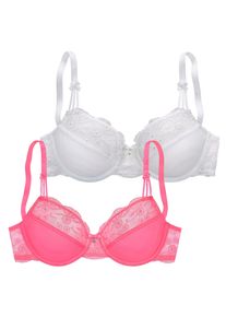 Nuance Damen Bügel-BH, Gr. 105, pink, Spitze, Netz, Obermaterial: 68% Polyamid, 25% Polyester, 7% Elasthan, feminin, BHs, mit schöner
