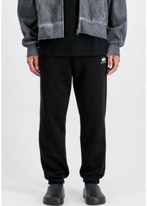 Herren Sweathose "Basic Jogger Small Logo II", schwarz, modisch, Gr. XXXL, Alpha Industries, bedruckt, Sweatware, Obermaterial: 80% Baumwolle, 20%