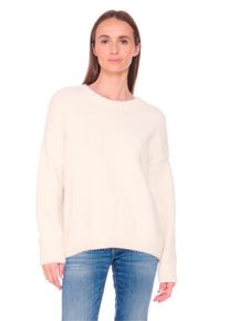 Damen Strickpullover "Daisy", weiß, casual, Gr. L, Le Temps Des Cerises, unifarben, 100% Polyester, Pullover, mit modischen Knöpfen