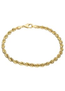 Luigi Merano Damen Armband "Kordelkette, hohl, Gold 585", 21,5cm, Gelbgold 585, gold, Gelbgold 585, Armbänder