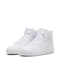 Puma Kinder Sneaker "REBOUND V6 MID JR", Gr. 36, weiß, sportlich, Schuhe