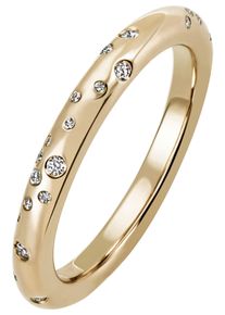 Jobo Damen Diamantring, 50, SI = kleine Einschlüsse, Gelbgold 585-Diamanten, gelb, Gelbgold 585, Diamanten, Fingerringe, 585 Gold mit 34 Diamanten