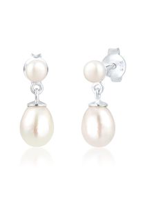 Elli Premium Damen Paar Ohrhänger "Stecker Süsswasserzuchtperle Klassik 925 Silber", OneSize, ohne Stein, Silber 925 (Sterlingsilber), silber, Silber