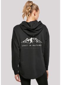 F4NT4STIC Damen Kapuzenpullover "Lost in nature", schwarz, casual, Gr. XS, Obermaterial: 100% Baumwolle, Pullover, Print