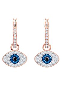 Swarovski Damen Paar Creolen "Symbolica Böser Blick magisches Auge, 5416155, 5692163", Metall, rosa, Metall, Ohrringe, mit Swarovski Kristall,