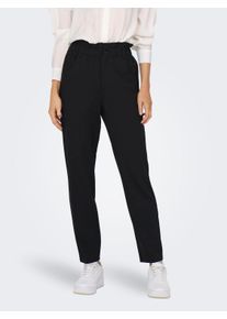 Only Damen Jogger Pants "ONLPOPTRASH-OVA LIFE HW ANK CRT PNT", schwarz, feminin, Gr. XS, unifarben, Milano Rib, Obermaterial: 63% Viskose (LENZING