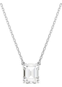 Swarovski Damen Kette mit Anhänger "Stilla Octagon, 5693405", Metall, L: 47cm, silber, Metall, Halsketten, mit Swarovski Zirkonia (synth.)
