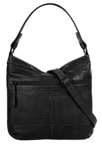 Betty Barclay Damen Umhängetasche, schwarz, Leder, Reptilienprägung, Taschen, echt Leder