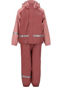 ZIGZAG Kinder Regenanzug "Augus", rosa, casual, Gr. 110, mehrfarbig, 100% Synthetik, Sportanzüge, mit wärmendem Fleece-Futter