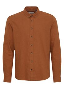Blend Herren Langarmhemd "BHBurley shirt", braun, modisch, Gr. M, unifarben, Web, Obermaterial: 100% Baumwolle, Hemden