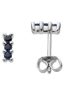 Firetti Damen Paar Ohrstecker "Schmuck Geschenk Gold 333 Ohrschmuck Farbstein Edelstein Saphir", Weißgold 333, bunt, Weißgold 333, Ohrringe, mit