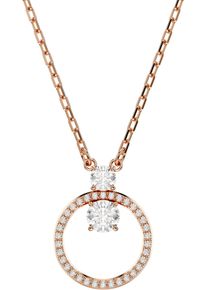 Swarovski Damen Kette mit Anhänger "Constella Pavé, 5692261, 5692266", Metall, L: 45cm, rosa, Metall, Halsketten, mit Swarovski Zirkonia (synth.)