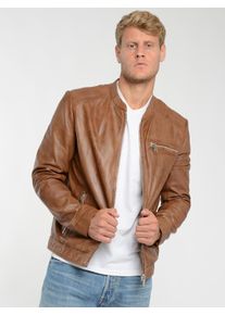 Maze Herren Lederjacke "42020524", braun, Gr. XL, Obermaterial: 100% Leder, Lamm / Innenfutter: 100% Baumwolle / Ärmelfutter: 100% Polyester, Jacken