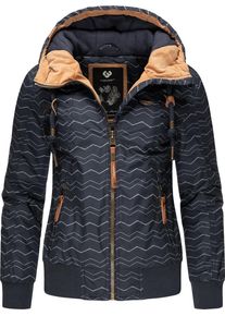 Ragwear Damen Outdoorjacke "Druna Zig Zag Winter", blau, casual, Gr. XS, Obermaterial: 100% Polyester, Futter: 100% Polyester, Wattierung: 100%