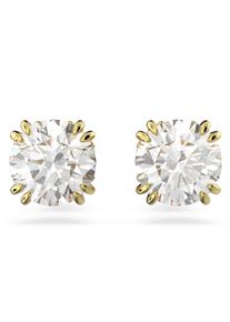 Swarovski Damen Paar Ohrstecker "Stilla Round Stern, 5636712, 5638801, 5642595", Metall, gold, Metall, Ohrringe, mit Swarovski Kristall