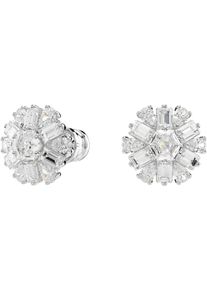 Swarovski Damen Paar Ohrstecker "Idyllia E Florere Schneeflocke, 5691483", Metall, silber, Metall, Ohrringe, mit Swarovski Zirkonia (synth.)