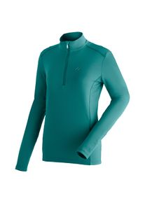 Maier Sports Damen Fleecepullover "Jenna Rec", grün, Gr. 38, 100% Polyester (recycled), Sweatshirts, Damen Midlayer, elastisches und pflegeleichtes