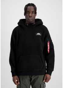 Herren Hoodie "Alpha Industries Men - Hoodies Teddy Hoodie", schwarz, Gr. XS, Alpha Industries, Obermaterial: 100% Polyester, Sweatshirts