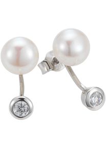 ADRIANA Damen Paar Ohrstecker "Schmuck Geschenk Silber 925 Ohrringe Sanremo, S10", Silber 925 (Sterlingsilber)-Perlen, weiß, Silber 925