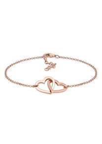 Elli Damen Armband "Herzen Symbol Klassisch Liebe 925 Silber", 16cm, ohne Stein, Silber 925 (Sterlingsilber), rosa, Silber 925 (Sterlingsilber),