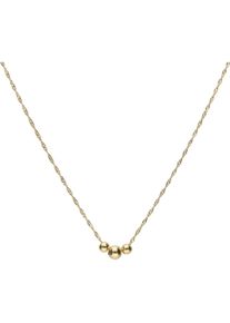 Luigi Merano Damen Collier "Singapurkette mit Kugeln, Gold 375", 45cm, Gelbgold 375, gold, Gelbgold 375, Halsketten