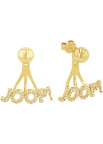 JOOP! JOOP Damen Paar Ohrstecker "2038021", Silber 925 (Sterlingsilber), gold, Silber 925 (Sterlingsilber), Ohrringe, mit Zirkonia (synth.) - Einhänger