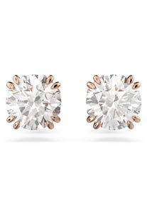 Swarovski Damen Paar Ohrstecker "Stilla Round Stern, 5636712, 5638801, 5642595", Metall, rosa, Metall, Ohrringe, mit Swarovski Kristall