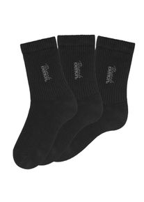 Bench. Damen Basicsocken, Gr. 35, schwarz, Baumwollmischung, unifarben, Socken, mit Bench Stickerei