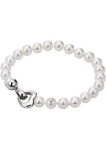 ADRIANA Damen Perlenarmband "Schmuck Geschenk Silber 925 Armband Taormina Herz, T9", Silber 925 (Sterlingsilber)-Seide-Perlen, bunt, Silber 925