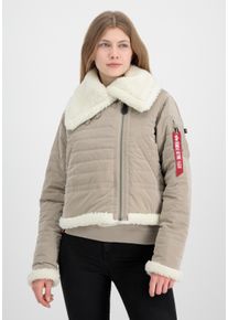 Damen Winterjacke "Alpha Industries Women - Cold Weather Jackets B-3 Puffer Women", beige, Gr. XS, Alpha Industries, Obermaterial/Futter: 100%