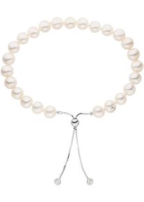 ADRIANA Damen Perlenarmband "Schmuck Geschenk Silber 925 Armband Armkette La Maddalena, L43", Silber 925 (Sterlingsilber)-Seide-Perlen, weiß, Silber