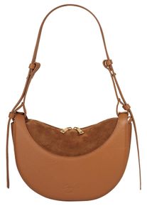Samantha Look Damen Umhängetasche, braun, Leder, clean, Taschen, echt Leder, Made in Italy