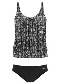 Lascana Große Größen Oversize-Tankini Gr. 40 schwarz für Damen