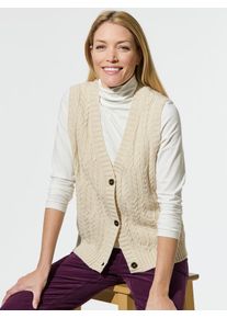 Walbusch Strickweste Zopfstruktur