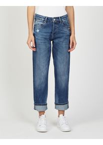 Gang Damen Straight-Jeans "94THELMA"worn schwarz, casual, Gr. 28, Denim/Jeans, Obermaterial: 90% Baumwolle, 8% Polyester, 2% Elasthan, Jeans, mit