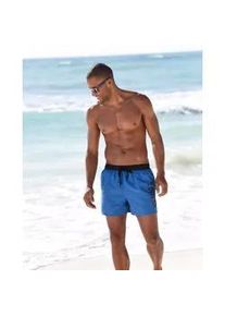 Badeshorts s.Oliver, Herren, Gr. L (52), Kurz, blau (blau (kurzgr&ouml;&szlig;e)), Microfaser, Polyester, Badehosen Badeshorts