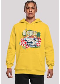 F4NT4STIC Herren Kapuzenpullover "The Beach Boys Musik Band Tropical", gelb, casual, Gr. L, Obermaterial: 65% Baumwolle, 35% Polyester, Pullover,