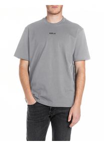 Replay Herren Oversize-Shirt, grau, casual, Gr. XXL, Jersey, Obermaterial: 100% Baumwolle, Shirts