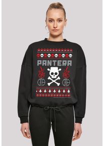 F4NT4STIC Damen Sweatshirt "Pantera Weihnachten Christmas", schwarz, casual, Gr. XS, Obermaterial: 65% Baumwolle, 35% Polyester, Sweatshirts, Musik,