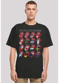 F4NT4STIC Herren T-Shirt "The Rolling Stones Voodoo Lounge Tongues", schwarz, casual, Gr. S, Obermaterial: 100% Baumwolle, Shirts, Musik, Band, Logo